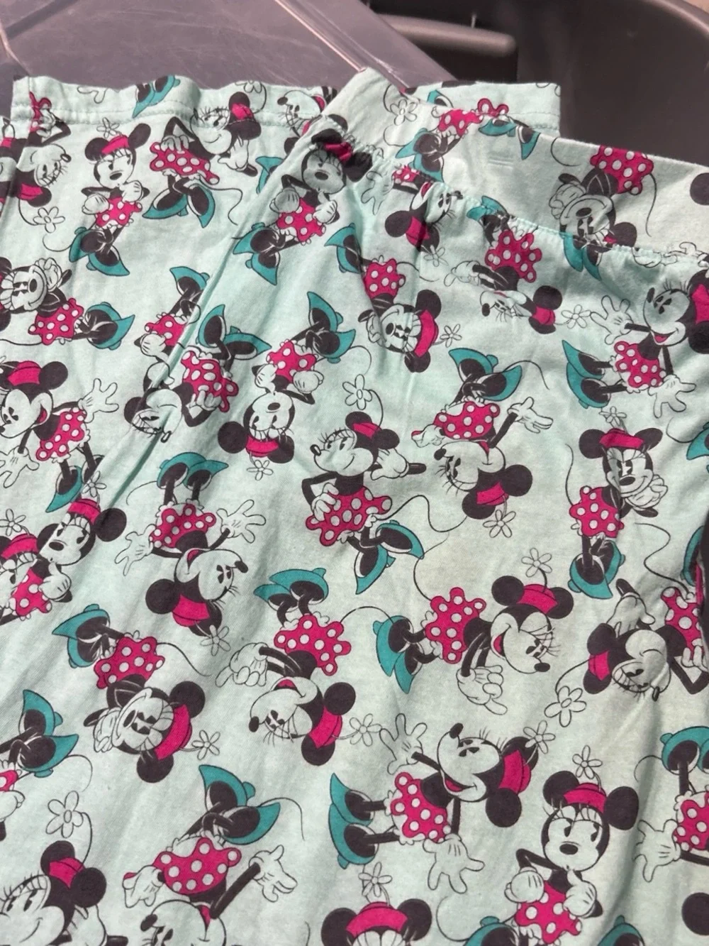 Disney Mint Green Minnie Mouse Pajama Pants with Pink Accents - Picture 3 of 5